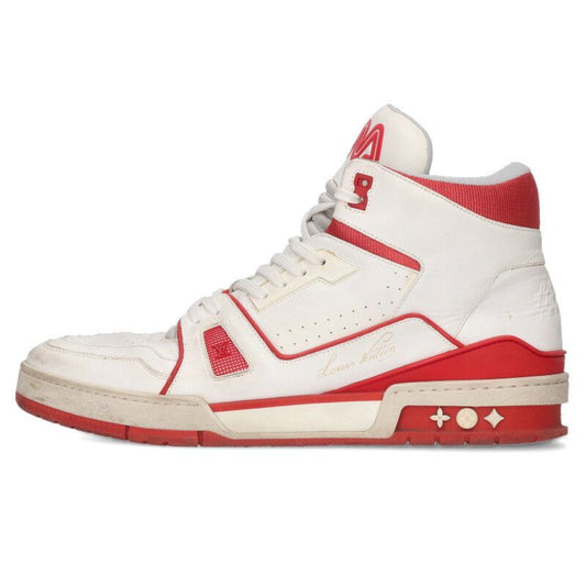 Louis Vuitton 19SS LV Trainers Line High Cut Leather Sneakers Men's 9.5