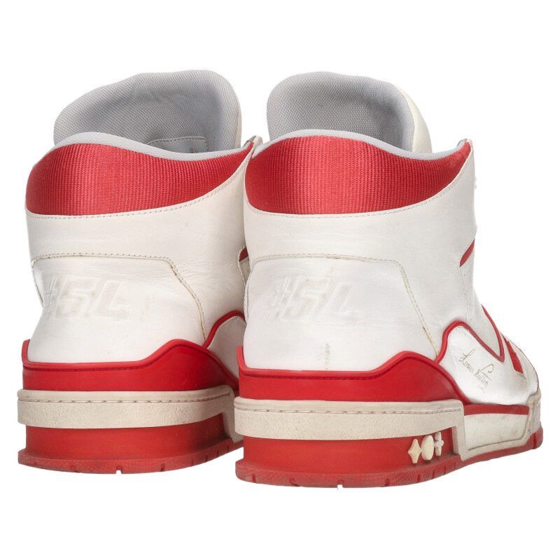 Louis Vuitton 19SS LV Trainers Line High Cut Leather Sneakers Men's 9.5