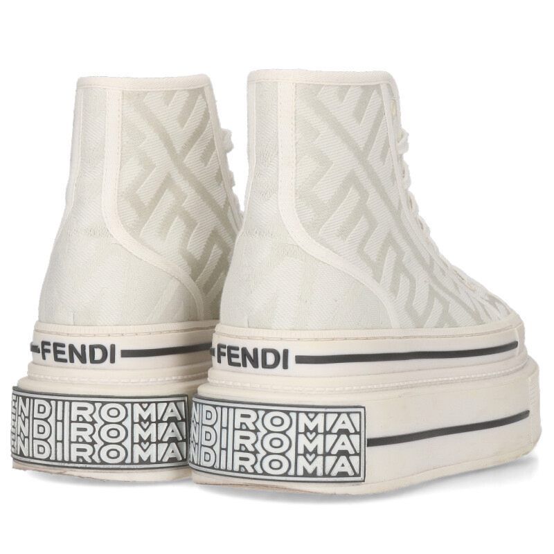 Fendi X Marc Jacobs MARC Jacobs 8e8425 FF Logo Canvas Thick Soled Sneakers Men