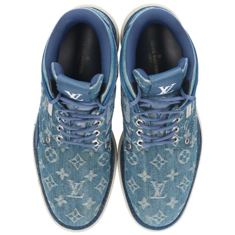 Louis Vuitton Oberkampflin Monogram Denim Boots Men's 8.5