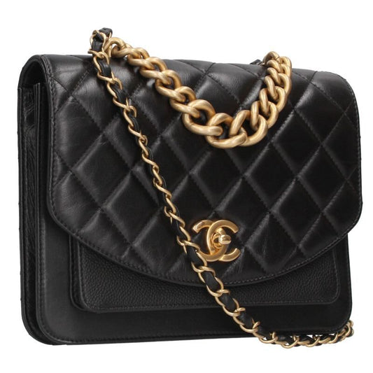 Chanel Matelasse Tricomaterial 2WAY Caviar Calfskin Chain Shoulder Bag Women
