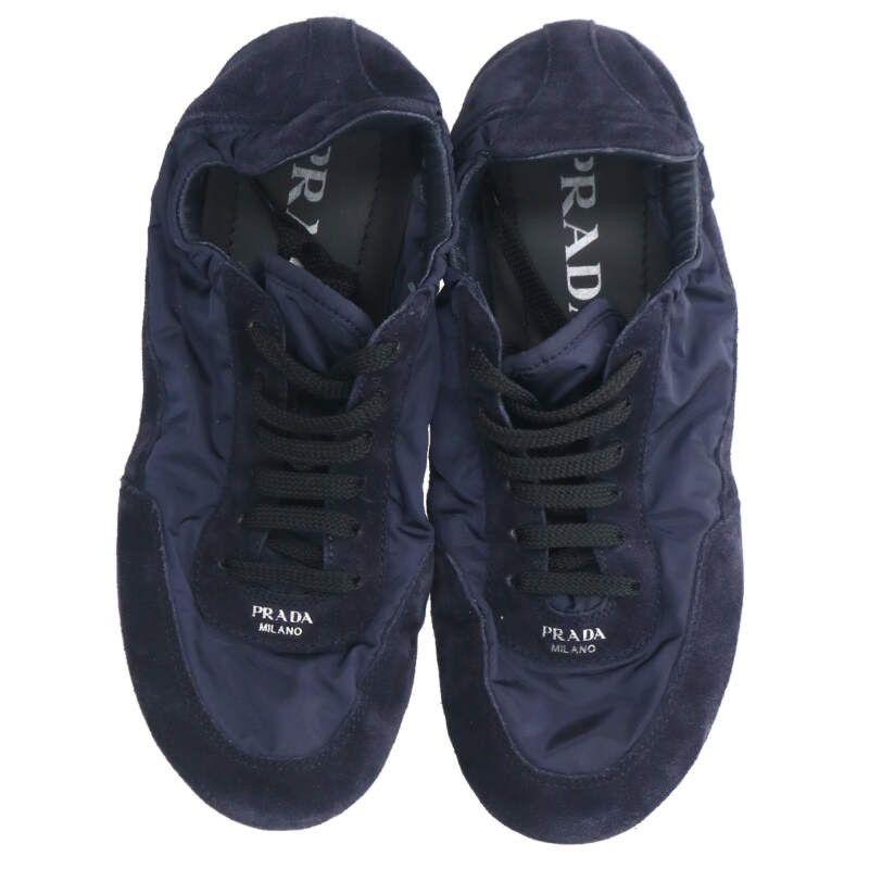 Prada 25SS 1e959n Re-nylon Suede Sneakers Women's 35