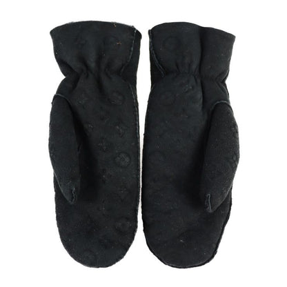 Louis Vuitton Muff Sher Ring Lamb Gloves M76454 Mouton Black Monogram Mitten