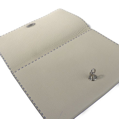 Fendi Alda 326 Clutch Bag 8n0104 Leather Blue White Selleria Second Bag Turnlock