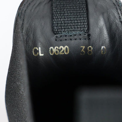 Christian DIOR Iron Boots CL 0620 Leather Rubber Black Reference Size Approx