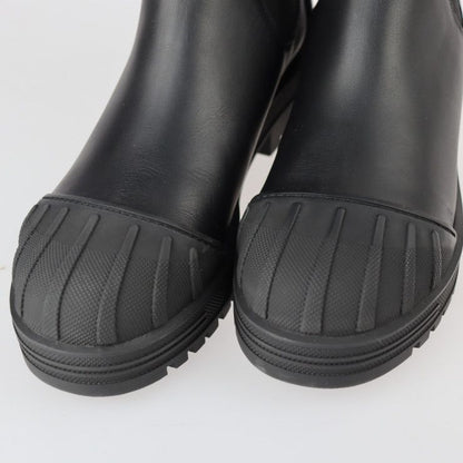 Christian DIOR Iron Boots CL 0620 Leather Rubber Black Reference Size Approx