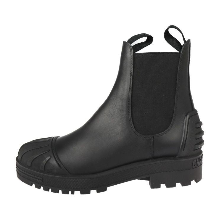 Christian DIOR Iron Boots CL 0620 Leather Rubber Black Reference Size Approx