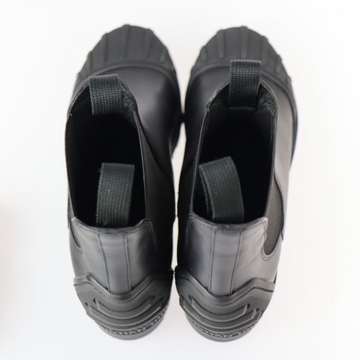 Christian DIOR Iron Boots CL 0620 Leather Rubber Black Reference Size Approx