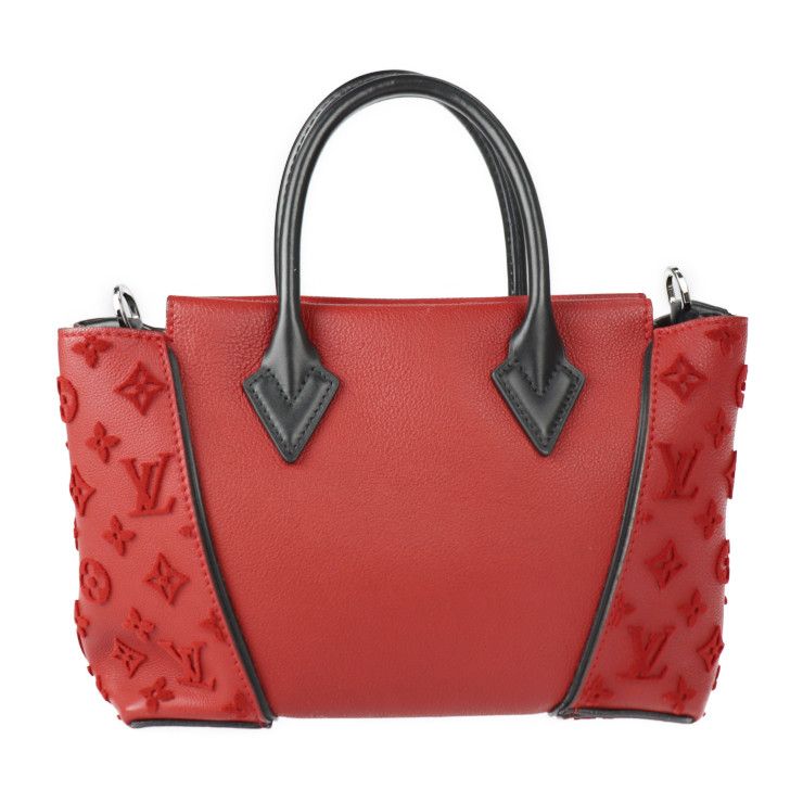 Louis Vuitton Tote W BB Handbag M94629 Vaux Cashmereleather Threes Redish Black