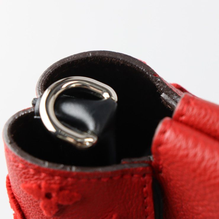 Louis Vuitton Tote W BB Handbag M94629 Vaux Cashmereleather Threes Redish Black