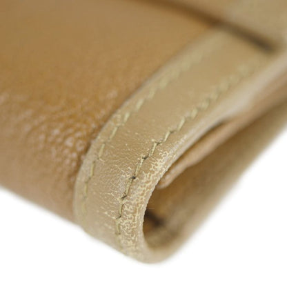 Bvlgari Bulgari Doppiotondo Long Wallet 26856 Leather Light Brown Tone Gold