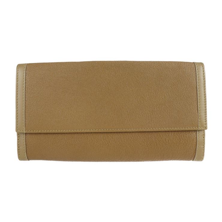 Bvlgari Bulgari Doppiotondo Long Wallet 26856 Leather Light Brown Tone Gold