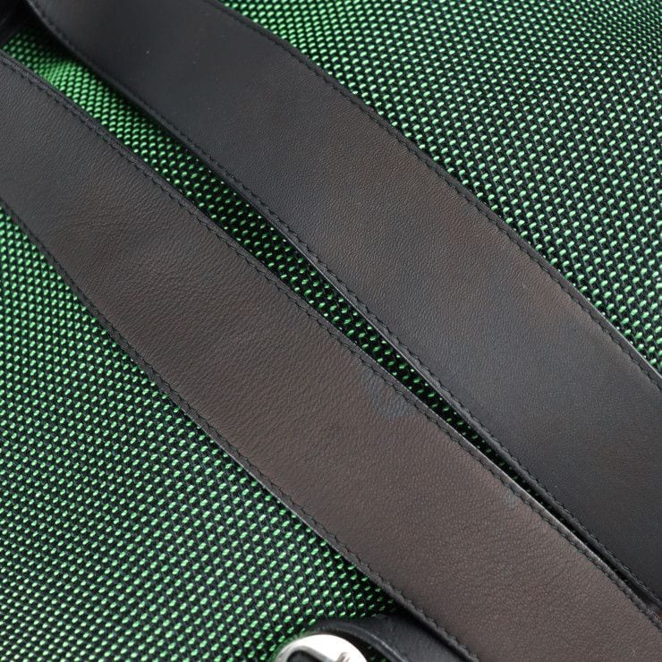 Balenciaga Traveler S Backpack Daypack 382830 Nylon Leather Green Black