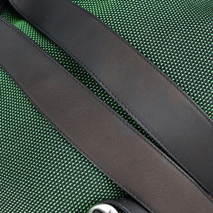 Balenciaga Traveler S Backpack Daypack 382830 Nylon Leather Green Black