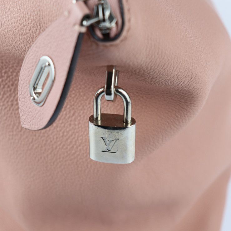 Louis Vuitton Lockit MM Handbag M94594 Leather Magnolia Pinkish Silver Hardware