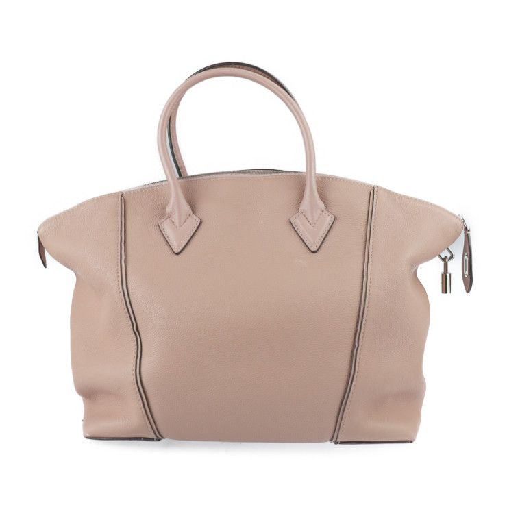Louis Vuitton Lockit MM Handbag M94594 Leather Magnolia Pinkish Silver Hardware