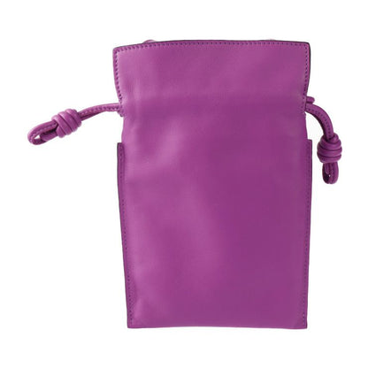 Loewe Flamenco Pocket Shoulder Bag A411f10x01 Nappa Leather Purple Drawstring