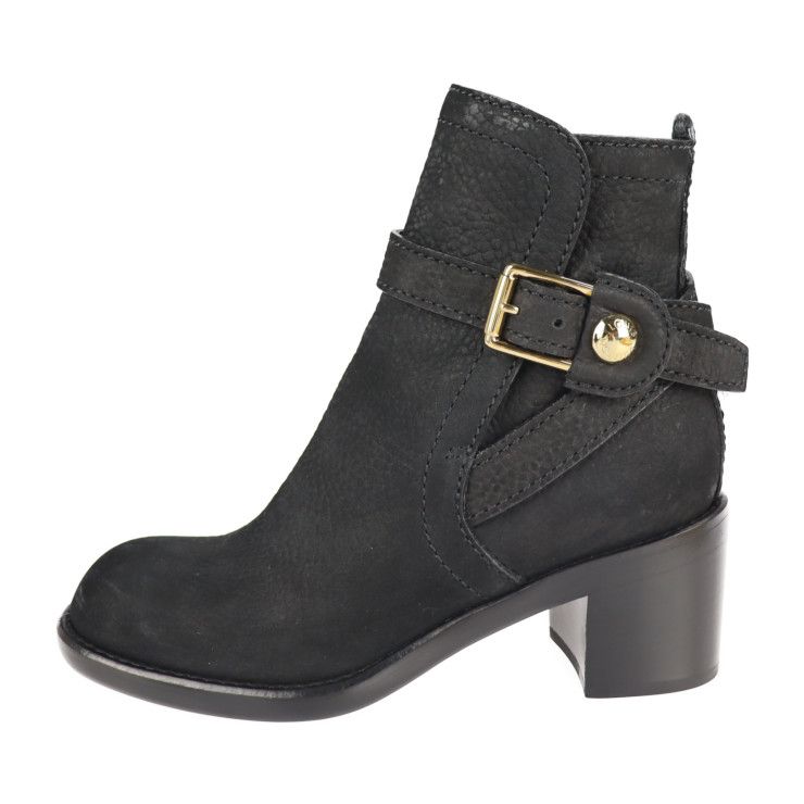 Louis Vuitton Ankle Boots - Leather Black Gold Hardware Short Boots Belt Vuitton