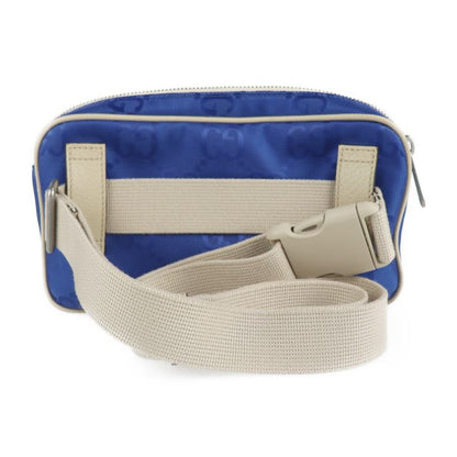 Gucci Belt Bag Body Bag 631341 Nylon Leather Blue Beige Off The Grid Body Bag