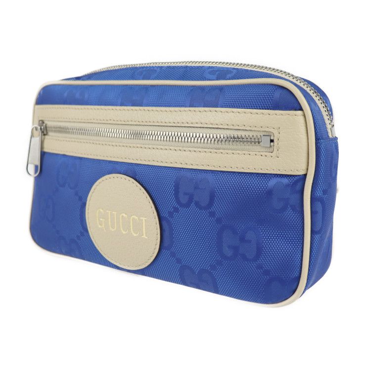Gucci Belt Bag Body Bag 631341 Nylon Leather Blue Beige Off The Grid Body Bag