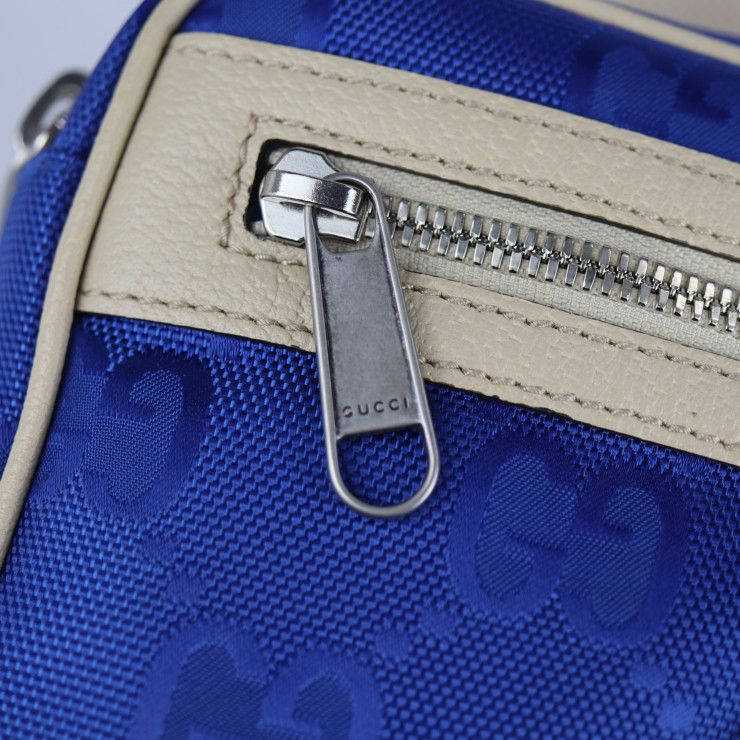 Gucci Belt Bag Body Bag 631341 Nylon Leather Blue Beige Off The Grid Body Bag