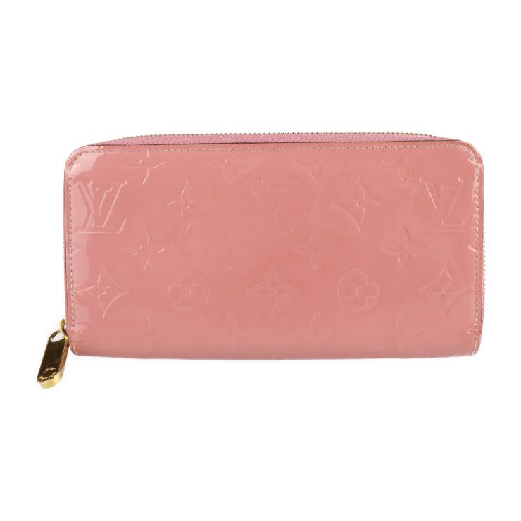 Louis Vuitton Zippy Wallet Long Wallet M90474 Patent Leather Rose Blush Pink