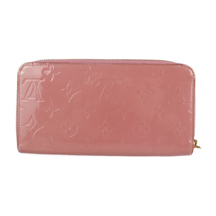 Louis Vuitton Zippy Wallet Long Wallet M90474 Patent Leather Rose Blush Pink