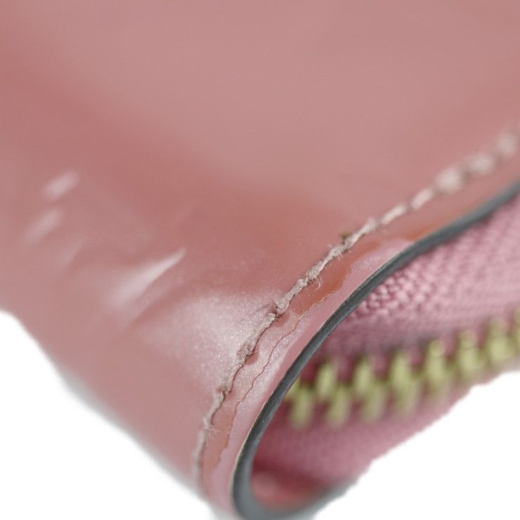 Louis Vuitton Zippy Wallet Long Wallet M90474 Patent Leather Rose Blush Pink