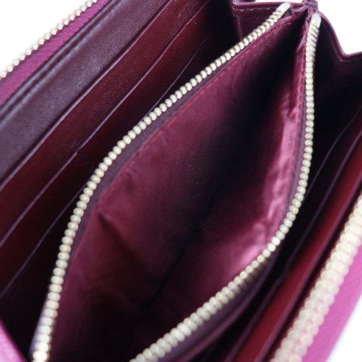 Bvlgari Bulgari Long Wallet 286311 Leather Heather Amethyst Pinkish Gold