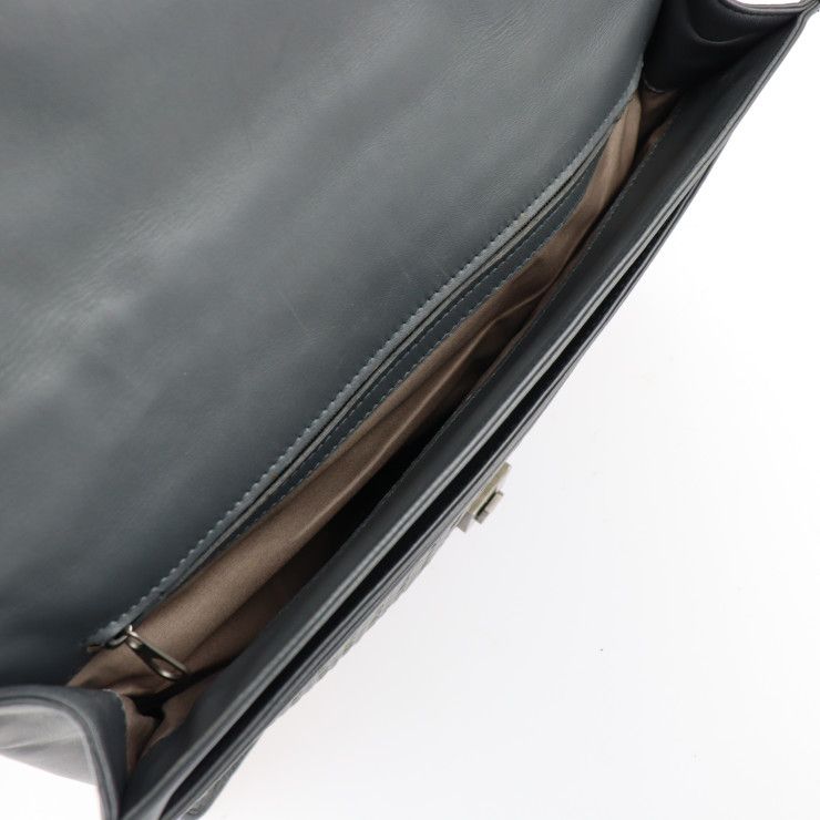 Bottega Veneta Bottega Veneta Business Bag 170238 Leather Gray Intrecciato