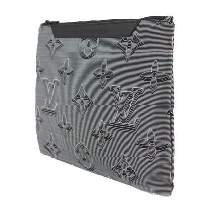 Louis Vuitton Pochette Reversible Second Bag M68777 Nylon Leather Black X White