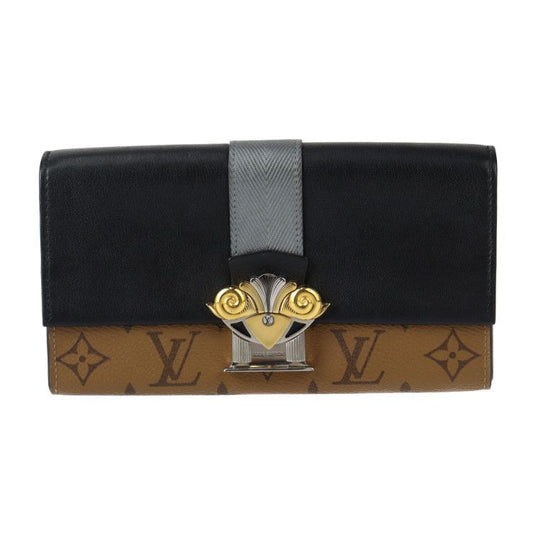 Louis Vuitton Portefeuille Sarah Long Wallet M64488 PVC Calf Leather Brown