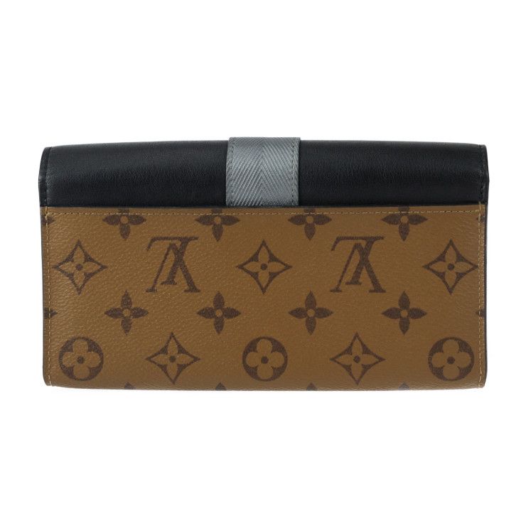 Louis Vuitton Portefeuille Sarah Long Wallet M64488 PVC Calf Leather Brown