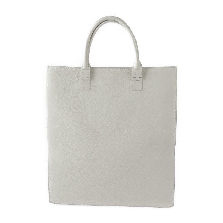 Louis Vuitton Sac Pla Virgil Abloh Tote Bag M53265 Taurillon Leather White