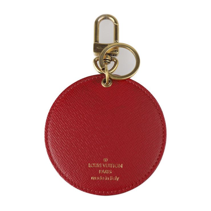 Louis Vuitton Porte Cles Illustre Key Holder Mp1949 PVC Leather Brown Red Gold