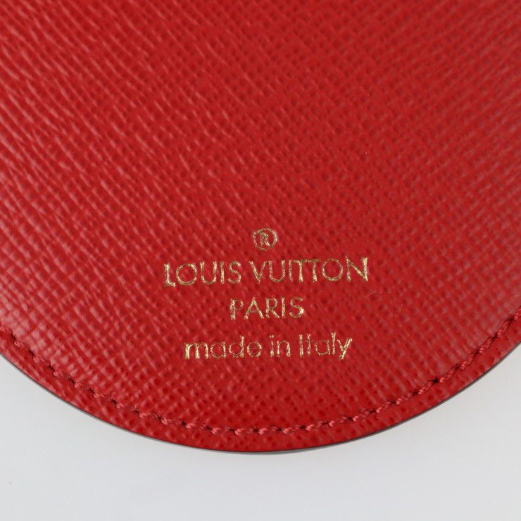 Louis Vuitton Porte Cles Illustre Key Holder Mp1949 PVC Leather Brown Red Gold