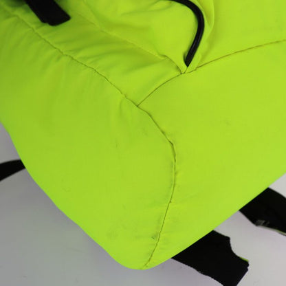 Saint Laurent Paris Moon Backpack Daypack 342609 Nylon Leather Neon Yellow