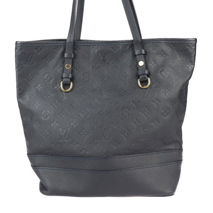 Louis Vuitton Citadines PM Tote Bag M40517 Leather Black Gold Hardware Monogram