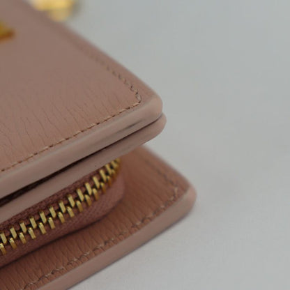 Gucci Script Zip Around Wallet Bifold Wallet 772640 Leather Pink Gold Hardware