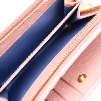 Gucci Script Zip Around Wallet Bifold Wallet 772640 Leather Pink Gold Hardware