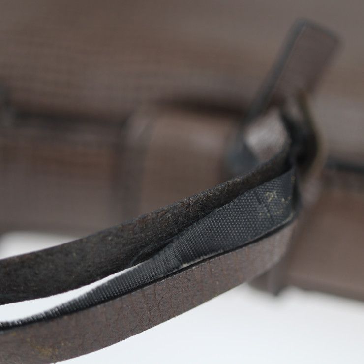 Loewe Briefcase Business Bag Leather Brown Silver Hardware 2WAY Document Bag