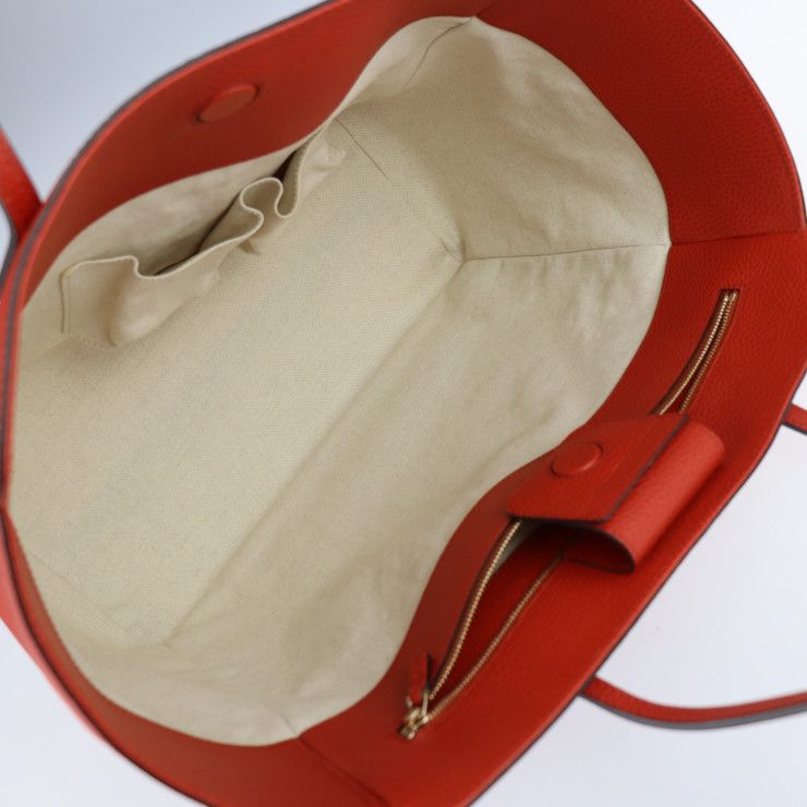 Gucci Swing Tote Bag 354397 Leather Red Gold Hardware Shoulder Bag Large
