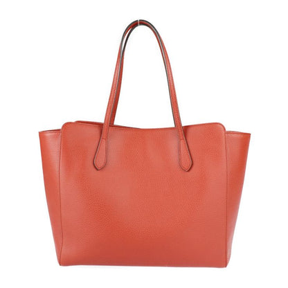Gucci Swing Tote Bag 354397 Leather Red Gold Hardware Shoulder Bag Large