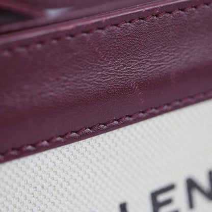 Balenciaga Shoulder Bag 390641 Canvas Leather Beige Bordeaux Navy Pochette