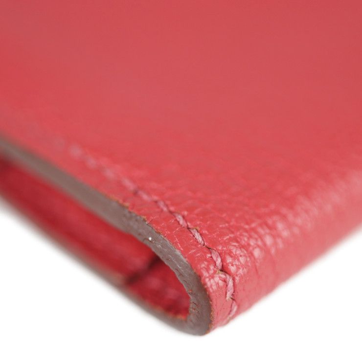 Hermes Long Wallet - Chvre Rouge Cazac Pink Evelyn Long Bifold Engraved ?P