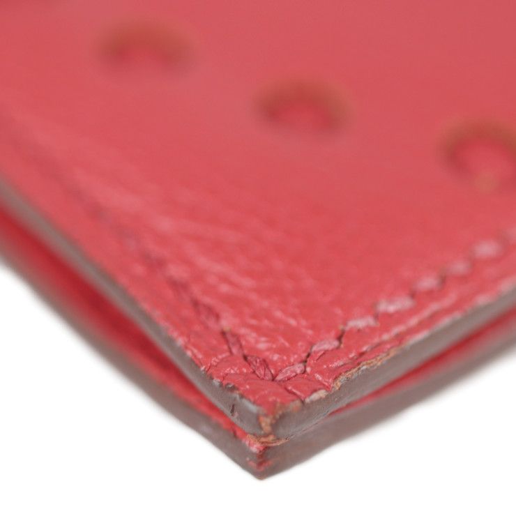 Hermes Long Wallet - Chvre Rouge Cazac Pink Evelyn Long Bifold Engraved ?P
