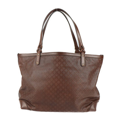 Gucci Tote Bag 247209 Leather Dark Brown Diamante Shoulder Bag