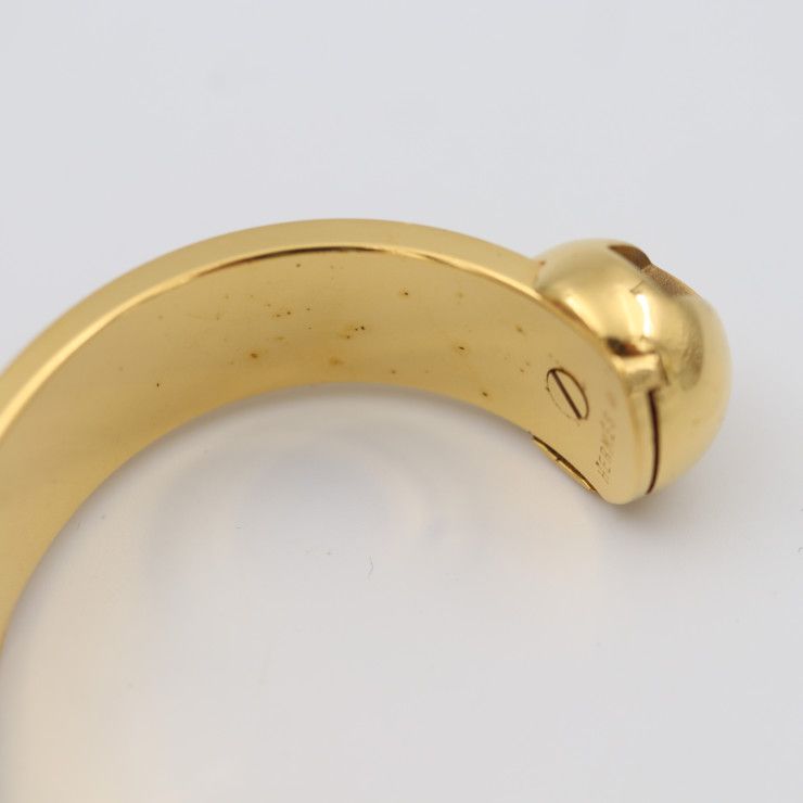 Hermes Bangle - Metal Leather Gold Red Accessories Cbangle Cuff Bracelet