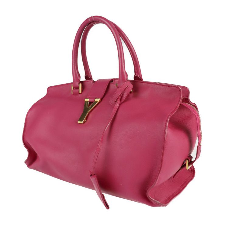 Saint Laurent Paris Cabas Su Classic Handbag 311208 Leather Pink Gold Hardware
