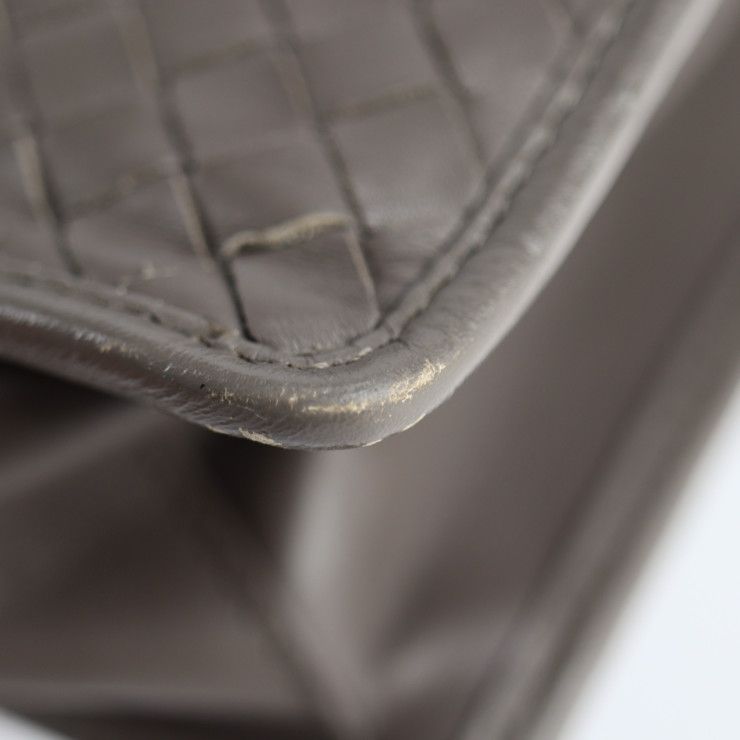 Bottega Veneta Bottega Veneta Business Bag 170238 Leather Gray Intrecciato